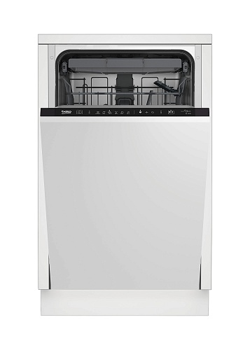 Машина посудомоечная встраиваемая 45 см Beko BDIS35162Q (11 комплектов / 3 полки / расход воды - 8,7 л / Луч на полу / А)