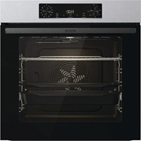 Духовой шкаф Gorenje BOSB6737E03X (Essential / 77 л / до 300 °C / Нерж. + чёрное стекло / AquaClean / PerfectGrill / съемные направляющие (x1) / А)