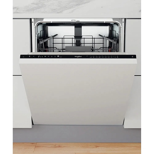 Машина посудомоечная встраиваемая 60 см Whirlpool WIO 3C33 E 6.5 (14 комплектов / 2 полки / расход воды - 6,5 л / Луч на полу / 6th SENSE / А+++)