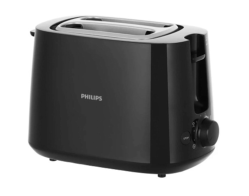 Тостер Philips HD2582/90 (830 Вт/ тостов - 2/ подогрев, размораживание, решетка для подогрева булочек, поддон для крошек/ черный)