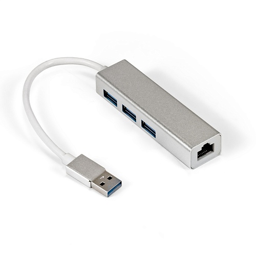 Сетевой адаптер USB ExeGate EXE-77U3T-45 (USB3.0 --> 3xUSB3.0 + 1xRJ45 UTP 1000Mbps RLT8153)