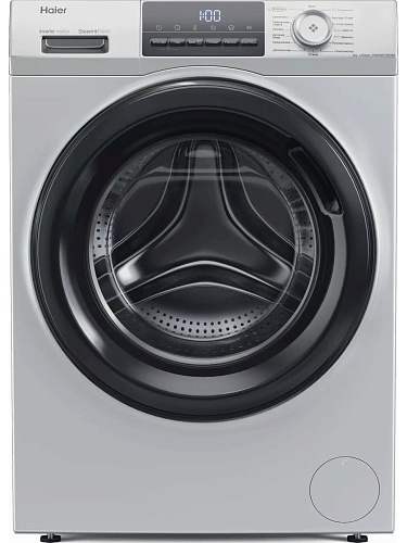 Стиральная машина Haier HW90-BP14929BS (58,3 см / 9кг / 1400об / пар / Direct Motion / Smart Dual Spray / Invertor / A+++ / Серебро)-0