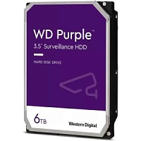 Жесткий диск  6000Gb WD 256Mb SATA WD64PURZ Purple  для систем наблюдения 