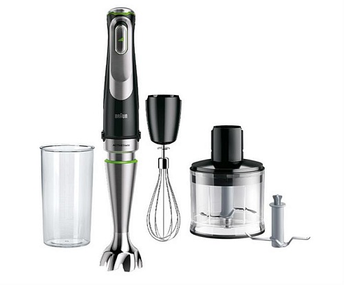 Блендер Braun Multiquick 9 MQ9135XI (1200 Вт/ скоростей 3/ турборежим/ венчик, 2X измельчитель, стакан)