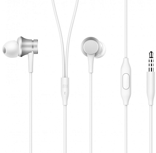 Наушники с микрофоном Xiaomi Mi In-Ear Headphones Basic Silver (ZBW4355TY)