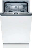 Машина посудомоечная встраиваемая 45 см Bosch SPV4XMX16E (Serie4 / 10 комплектов / 3 полки / расход воды - 9,5 л / InfoLight / Home Connect / А)