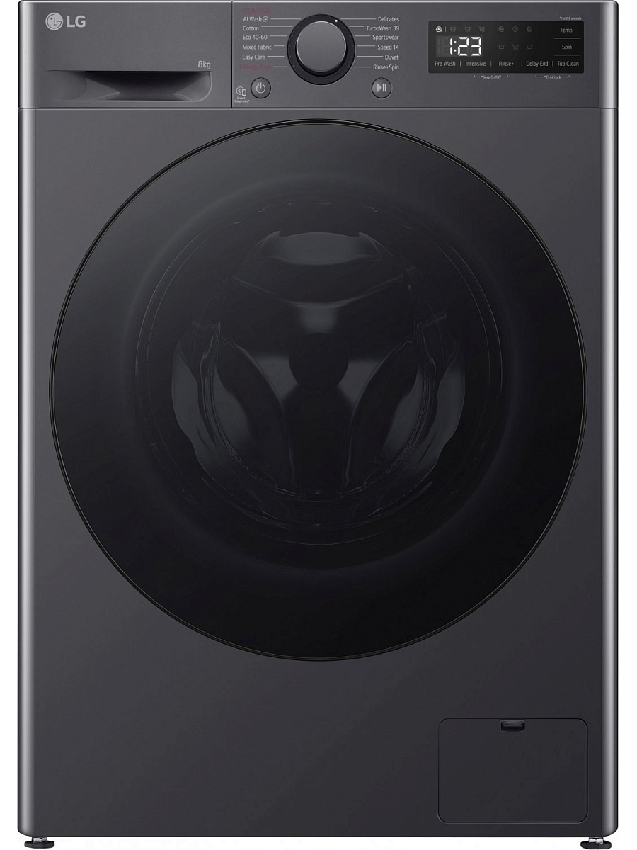 Стиральная машина LG F2WR508S2M (47.5см / 8кг / 1200об / пар / добавление белья / AI DD ™ / Smart Diagnosis / Inverter Direct Drive / A+++ / Чёрная)-0