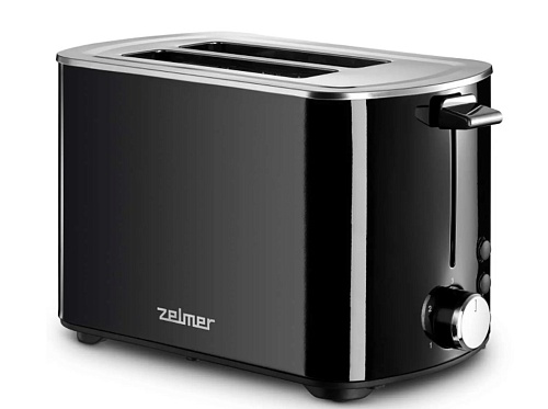 Тостер Zelmer ZTS7985B (850 Вт/ тостов - 2/ подогрев, размораживание, поддон для крошек/ черный)