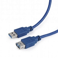 Удлинитель USB 3.0 A - USB 3.0 A GEMBIRD (CCP-USB3-AMAF-6), розетка-вилка, премиум качество, длина - 1.8 метра
