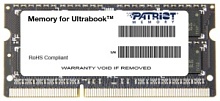 Память DDR3 SODIMM  4Gb 1600MHz Patriot 1.35V PSD34G1600L81S