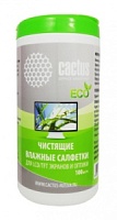 Салфетки Cactus CS-T1001E для экранов и оптики туба 100шт влажных *