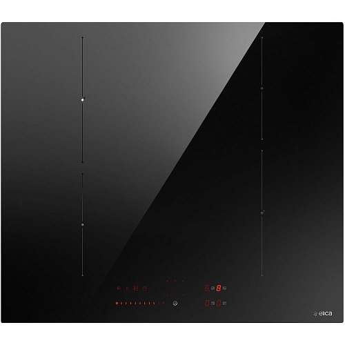 Поверхность индукционная Elica RATIO 604 BL (Черная / стеклокерамика / 4 конфорки / Booster / Bridge / 7.4 кВт)