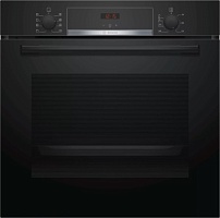 Духовой шкаф Bosch HBA553BA0 (Serie4 / 71 л / до 275 °C / Чёрное стекло / Гриль / EcoClean Direct / A)