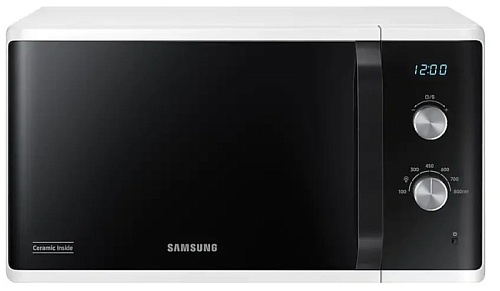 Микроволновая печь Samsung MS23K3614AW (23 л, 800 Вт, переключатели поворотный механизм, гриль, дисплей, белый/черный)