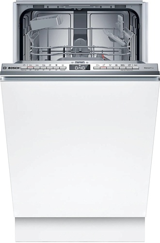 Машина посудомоечная встраиваемая 45 см Bosch SPV4HKX49E (Serie4 / 10 комплектов / 2 полки / расход воды - 8,9 л / InfoLight / Home Connect / А)