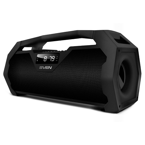 Беспроводная портативная колонка SVEN PS-470 / 18W / microSD / USB / FM / Bluetooth / Батарея 1800mAh / Чёрный / материал - пластик