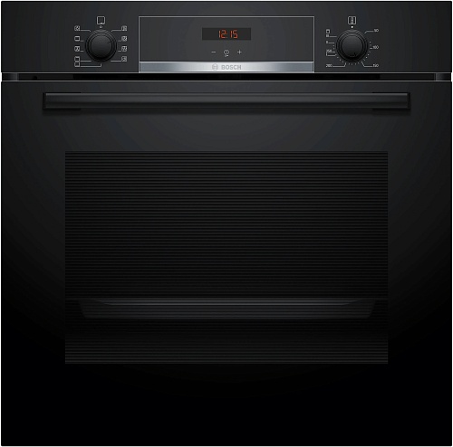 Духовой шкаф Bosch HBA534EB3 (Serie4 / 71 л / до 275 °C / Чёрное стекло / Гриль / телескоп. направляющие(x1) / Катализ / SoftClose / A+)-0