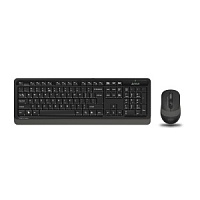 Комплект клавиатура+мышь беспроводная A4Tech 7100N, русские буквы белые, чёрный