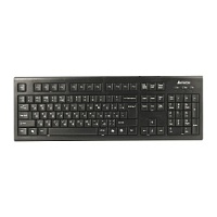 Клавиатура A4Tech KR-85, русские буквы белые, 1.5м., черный.