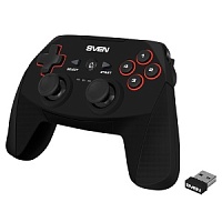 Беспроводной геймпад SVEN GC-2040 / 11 кнопок / Чёрный / Виброотдача / Поддержка Windows, Android, PS3 