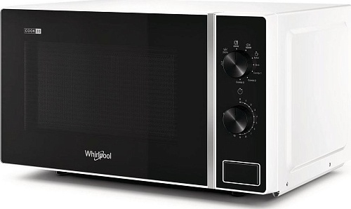 Микроволновая печь Whirlpool MWP 103 W (20 л, 700 Вт, переключатели поворотный механизм, гриль, белый/черный)