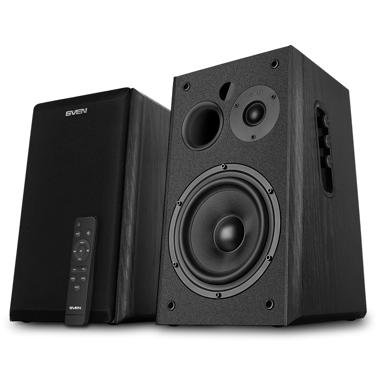 Колонки 2.0 SVEN MC-50 / 210W / Питание - 220В / Bluetooth / HDMI /Оптический вход / Пульт ДУ / Чёрный / Корпус - дерево (MDF)-0