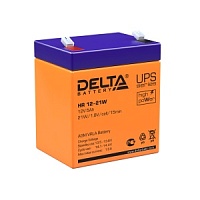 Батарея 12V/ 5,0Ah DELTA HR 12-21 W клеммы F2 срок службы 8 лет