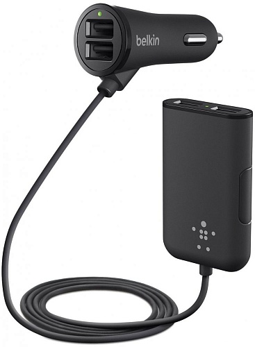Автомобильное зарядное устройство Belkin Road Rockstar на 4 порта F8M935bt06-BLK (4 USB/36W/7,2A/длина кабеля 1,8 м/черное)