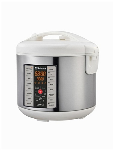 Мультиварка Sakura SA-7766W (5л / 860 Вт / 16 программ)-0