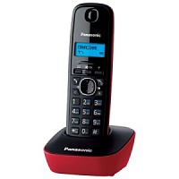 Телефон Panasonic KX-TG1611RUR (черно-красный)
