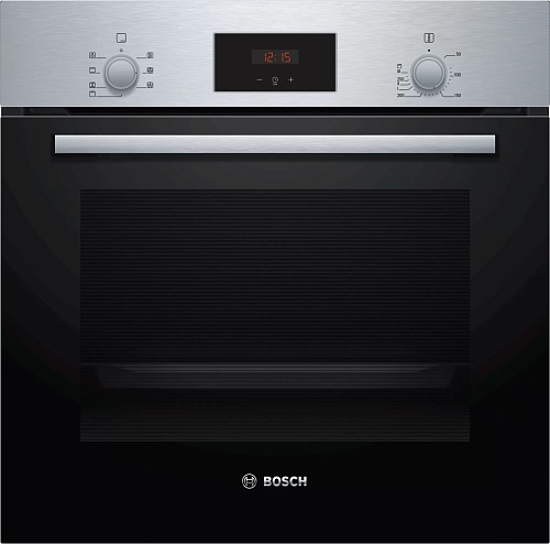 Духовой шкаф Bosch HBF113BR1S (Serie2 / 66 л / до 270 °C / Нерж сталь / Гриль / съемные направляющие / A)