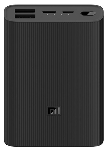 Портативная батарея Xiaomi Mi Power Bank 3 Ultra Compact 10000mAh, черная (BHR4412GL)