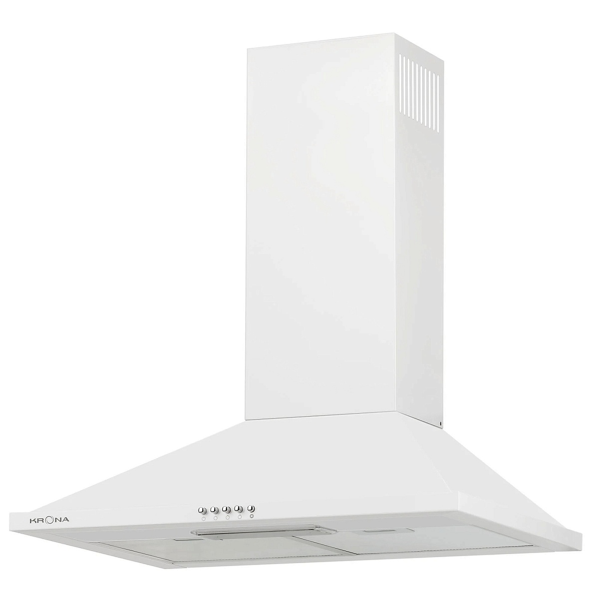 Вытяжка каминная KRONA BELLA 600 WHITE PB (633 м³/ч / 110 Вт / Галогенная лампа 1x28 Вт / ширина - 60 см / белый / металл)