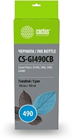 Чернила Cactus CS-GI490CB GI-490 голубой 100мл для Canon Pixma G1400/G2400/G3400 Голубой