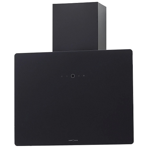 Вытяжка наклонная KRONA AURA 600 black S (1100 м³/ч / 80 Вт / LED освещение 2x2 Вт / ширина - 53.8 см / чёрный / металл+стекло)-0