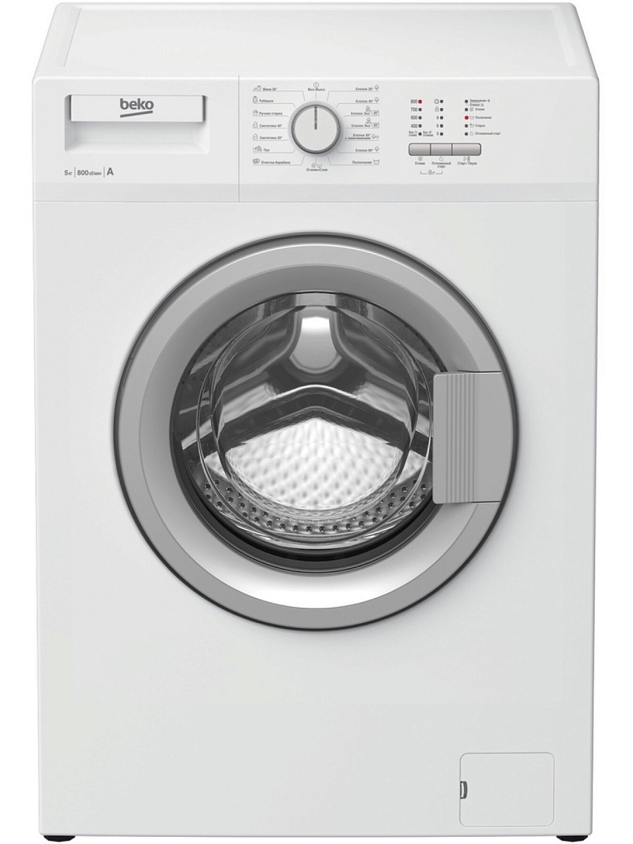 Стиральная машина Beko WRS54P1BSW (36.5см / 5кг / 800об / A)