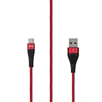 Кабель TFN FORZA micro-USB - USB, плетеный, 3A, 1 метр, черный-красный (TFN-CFZMICUSB1MRD)