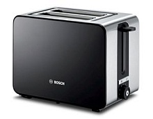 Тостер Bosch TAT7203  (1050 Вт/ тостов - 2/ подогрев, размораживание, решетка для подогрева булочек, поддон для крошек/ черный)