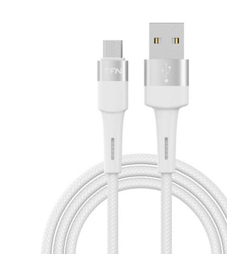 Кабель TFN USB Type-C - USB, плетеный, 1,2 метра, белый (TFN-C-ENV-AC1MWH)