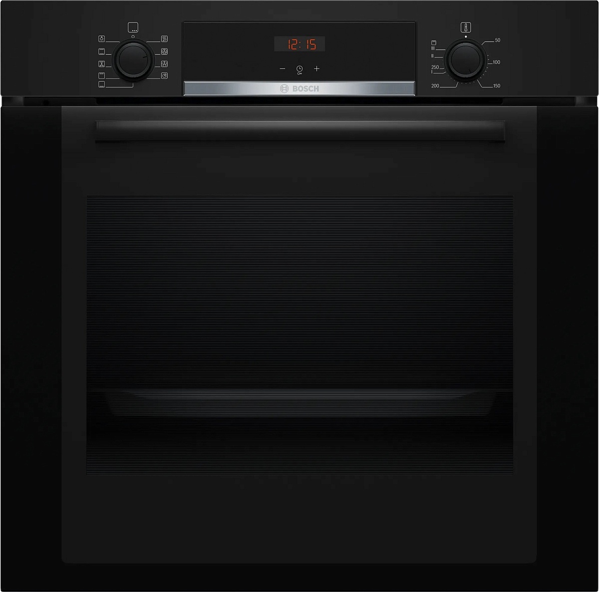 Духовой шкаф Bosch HBA3340B0 (Serie4 / 71 л / до 275 °C / Чёрное стекло / Гриль / Телескоп. напр. (x1) / TelescopeStop / A)