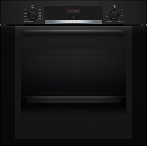 Духовой шкаф Bosch HBA3340B0 (Serie4 / 71 л / до 275 °C / Чёрное стекло / Гриль / Телескоп. напр. (x1) / TelescopeStop / A)-0