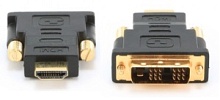 Переходник HDMI - DVI GEMBIRD (A-HDMI-DVI-1), вилка-вилка, длина - 0.02 метра