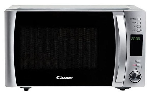Микроволновая печь Candy CMXG 25DCS (25 л, 900 Вт, переключатели поворотный механизм, кнопки, гриль, дисплей, серебристый)