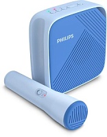 Портативная колонка Philips (TAS4405N/00) / 3W / microSD / Bluetooth / Беспроводной микрофон в комплекте / Батарея 1500 mAh / Голубой