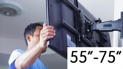 Установка и настройка телевизора 55"-75" (без монтажа на стену) в день доставки