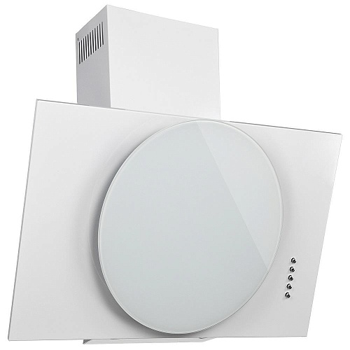 Вытяжка наклонная AKPO WK-4 Selene 60 White (740 м³/ч / 115 Вт / LED освещение 2x2 Вт / ширина - 60 см / белый + белое стекло)-0