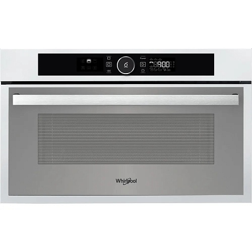 Микроволновая печь встраиваемая Whirlpool AMW 731/WH (Белое стекло / 31 литр / ширина - 59,5 см / 1000 Вт / Гриль 800 Вт / JetDefrost 3D)