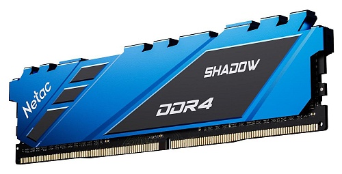 Память DDR4  8GB 3200Mhz Netac Shadow Blue  NTSDD4P32SP-08B