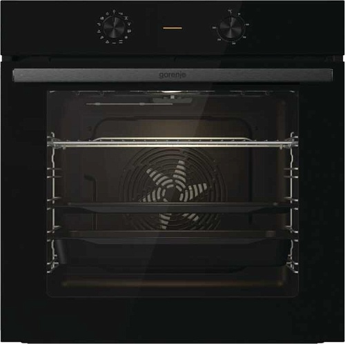 Духовой шкаф Gorenje BO6717E03BG (Essential / 77 л / до 300 °C / Чёрный, стекло / AquaClean / PerfectGrill / съемные направляющие / А)