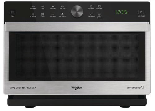 Микроволновая печь Whirpool MWP 338 SX (33 л, 900 Вт, переключатели сенсор, дисплей, гриль, серебристый/черный)